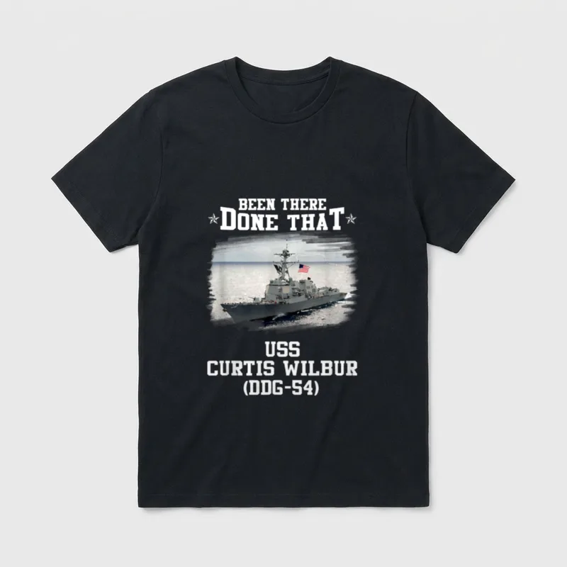 Curtis Wilbur DDG-54 Destroyer Class Veteran T-Shirt – Classic T-Shirt in Black