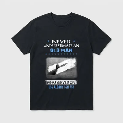 USS Albany SSN-753 Submarine Veterans Day T-Shirt – Classic T-Shirt in Black