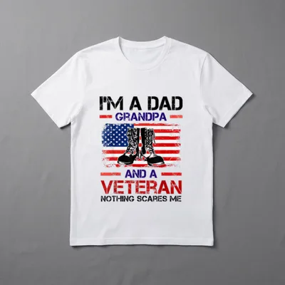 I'm a Dad Grandpa and USA T-Shirt – Classic T-Shirt in Black