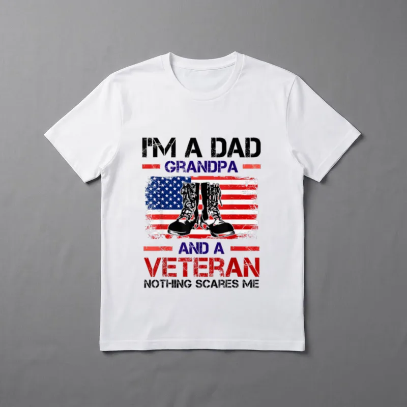 I'm a Dad Grandpa and USA T-Shirt – Classic T-Shirt in Black