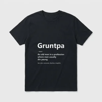 Meaning Funny Old Soldier Military Veteran T-Shirt – Classic T-Shirt in Black