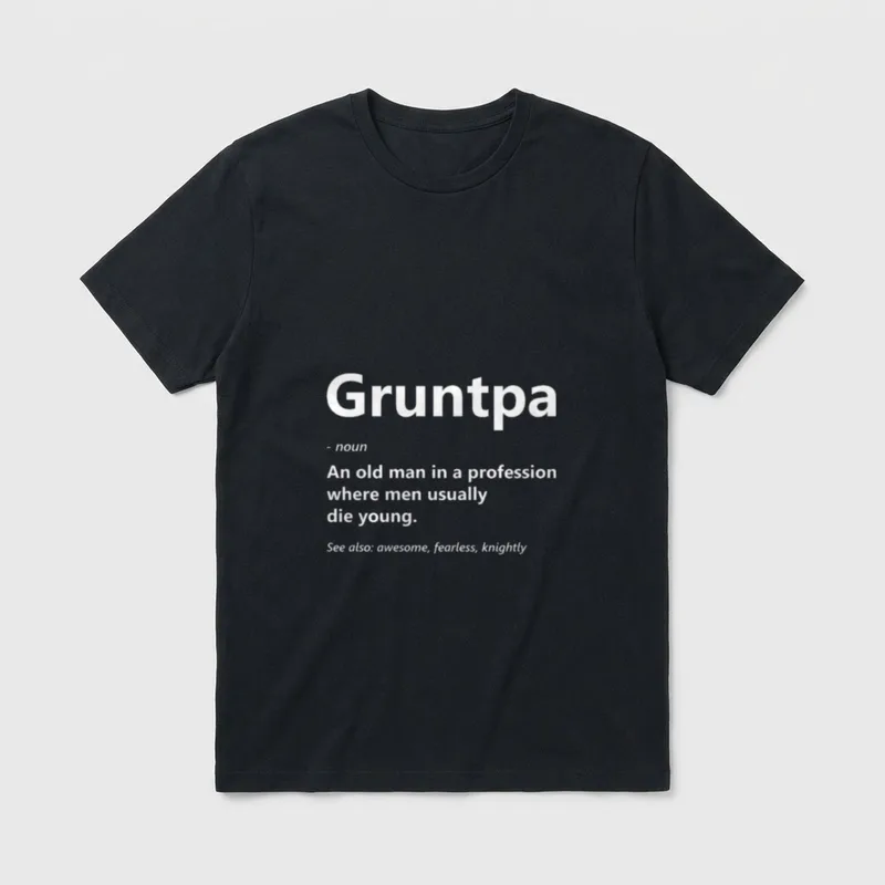 Meaning Funny Old Soldier Military Veteran T-Shirt – Classic T-Shirt in Black
