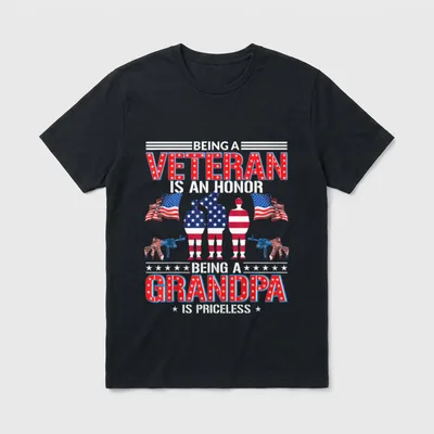 Being a Veteran Is an Priceless T-Shirt – Classic T-Shirt in Black