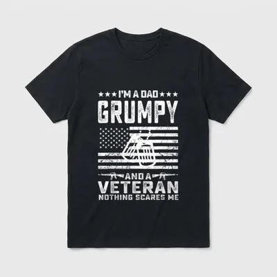 I'm a Dad Grumpy and Nothing T-Shirt – Classic T-Shirt in Black