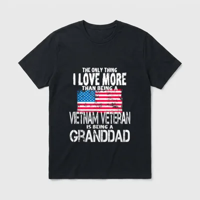 Military Family American Flag Vietnam Veteran T-Shirt – Classic T-Shirt in Black