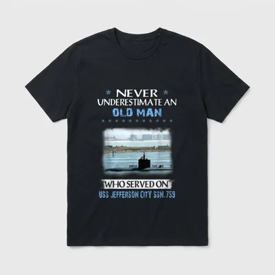 USS Jefferson City SSN-759 Submarine Veterans T-Shirt – Classic T-Shirt in Black