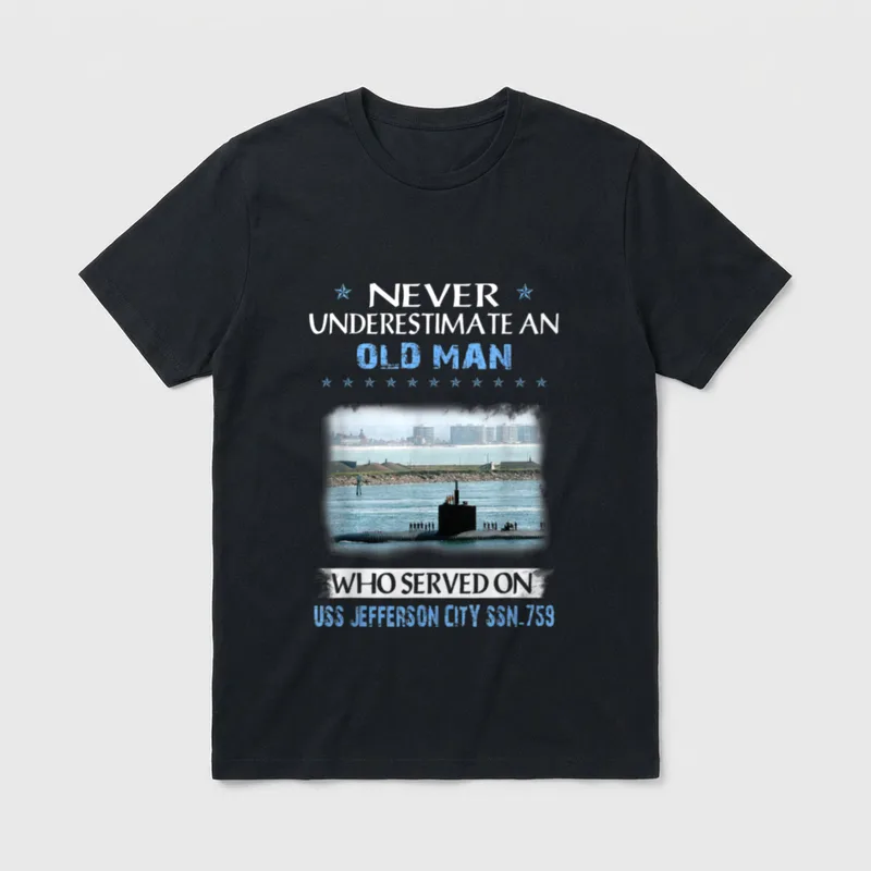 USS Jefferson City SSN-759 Submarine Veterans T-Shirt – Classic T-Shirt in Black