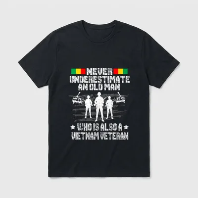 Vietnam Veteran Never T-Shirt – Classic T-Shirt in Black