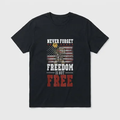 Free Veterans Day Dad Papa T-Shirt – Classic T-Shirt in Black