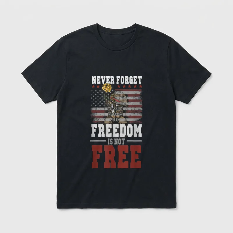 Free Veterans Day Dad Papa T-Shirt – Classic T-Shirt in Black