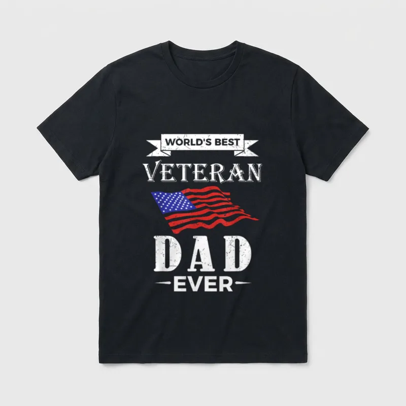 World's Best Veteran Dad Ever T-Shirt – Classic T-Shirt in Black