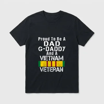 Proud Dad G-Daddy Vietnam Veteran T-Shirt – Classic T-Shirt in Black