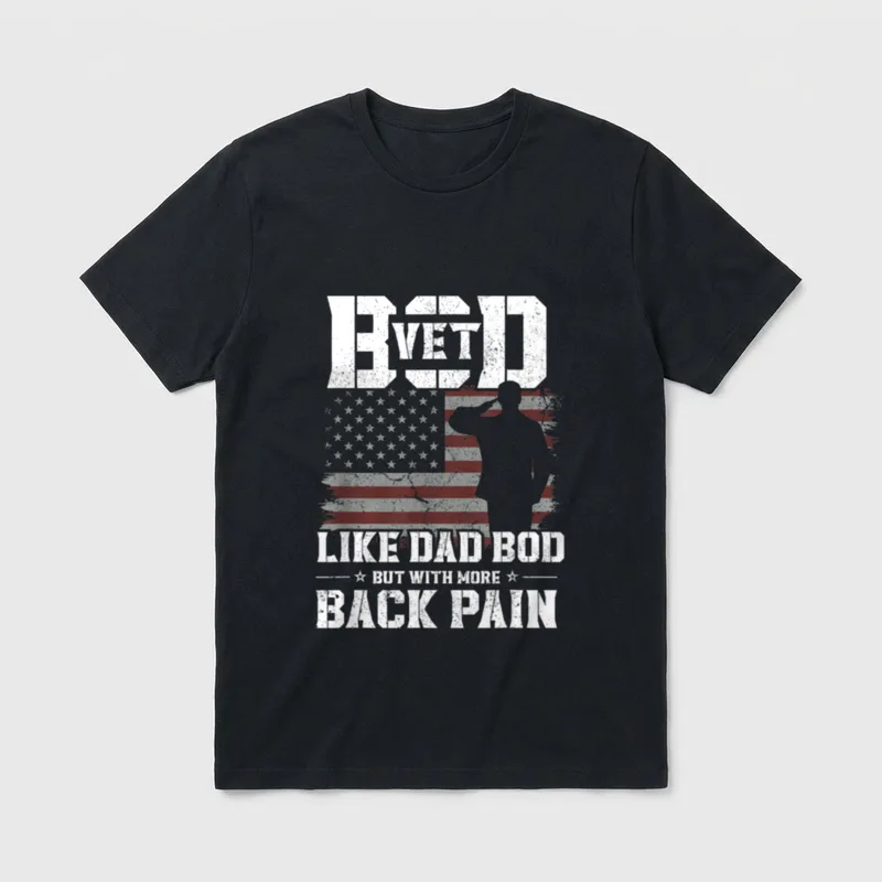 Vet BOD Like Dad Back T-Shirt – Classic T-Shirt in Black