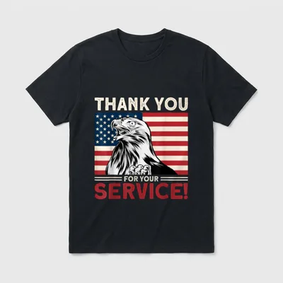 THANK YOU for YOUR SERVICE Papas T-Shirt – Classic T-Shirt in Black