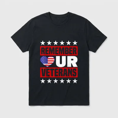 REMEMBER OUR VETERANS for and Papas T-Shirt – Classic T-Shirt in Black