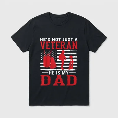 He's Not Just a Veteran T-Shirt – Classic T-Shirt in Black