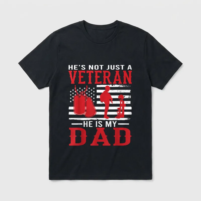 He's Not Just a Veteran T-Shirt – Classic T-Shirt in Black