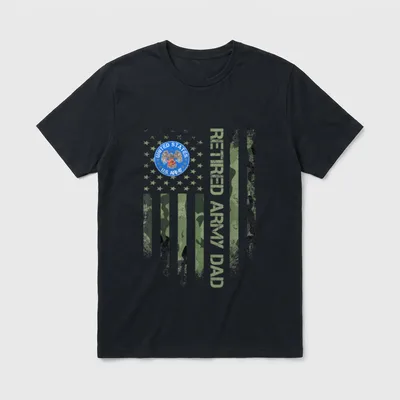 Camo Flag Retired US Army Vintage T-Shirt – Classic T-Shirt in Black