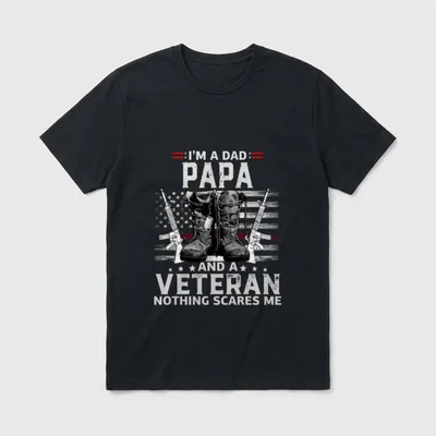 Nothing Scares Veteran T-Shirt – Classic T-Shirt in Black
