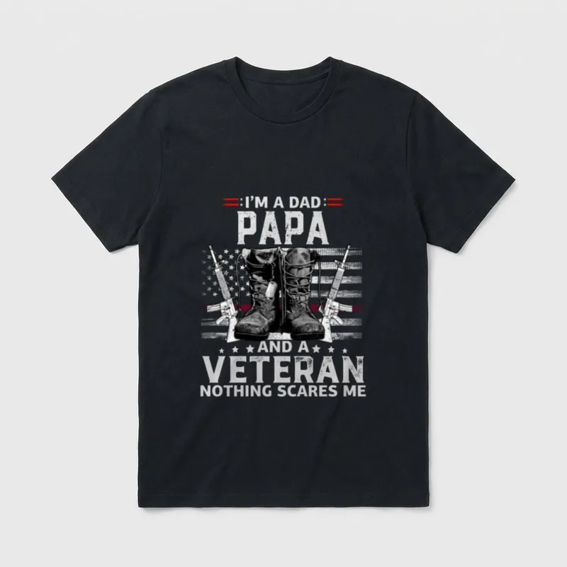 Nothing Scares Veteran T-Shirt – Classic T-Shirt in Black