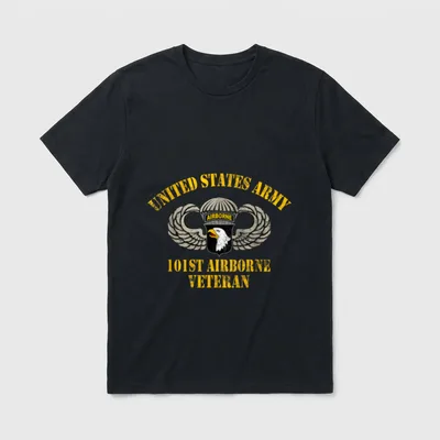 Army Airborne Veteran Dad T-Shirt – Classic T-Shirt in Black