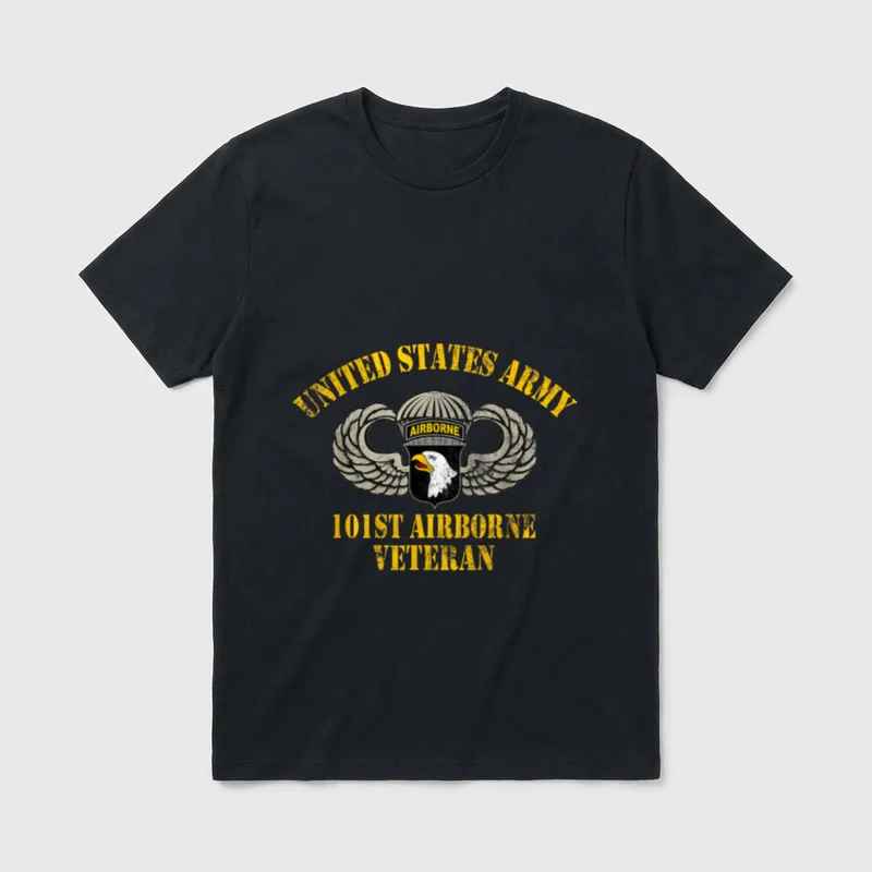 Army Airborne Veteran Dad T-Shirt – Classic T-Shirt in Black