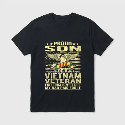 Proud Son of a Vietnam Veteran T-Shirt – Classic T-Shirt in Black