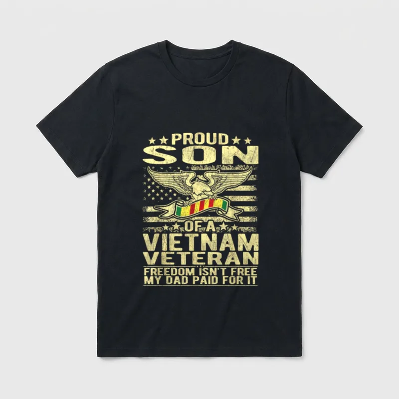 Proud Son of a Vietnam Veteran T-Shirt – Classic T-Shirt in Black