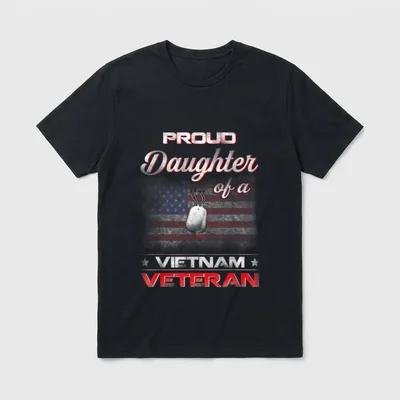 Proud Daughter Vietnam Veteran T-Shirt – Classic T-Shirt in Black