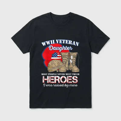 Proud Military Daughter T-Shirt – Classic T-Shirt in Black