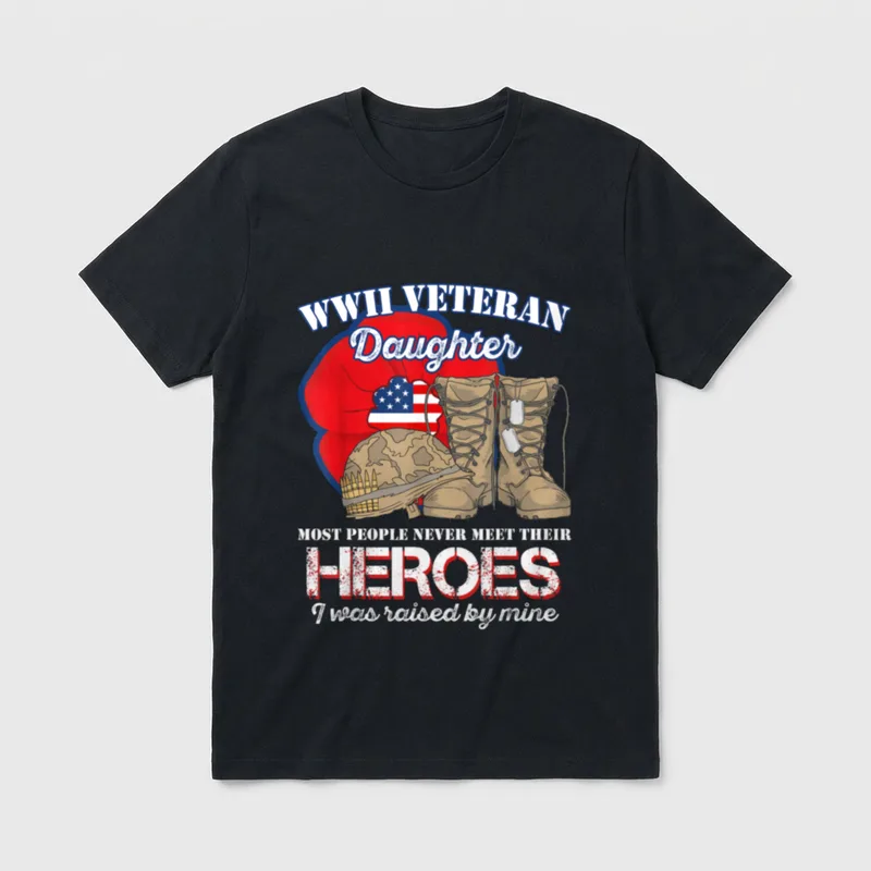 Proud Military Daughter T-Shirt – Classic T-Shirt in Black