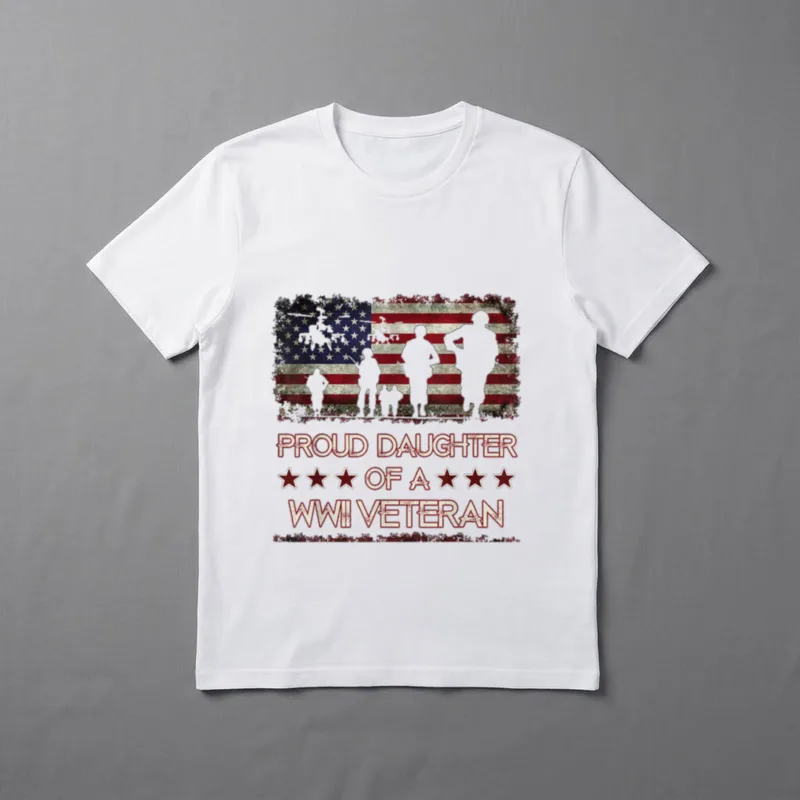 Proud Daughter WWII Veteran T-Shirt – Classic T-Shirt in Black