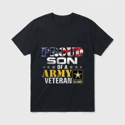 Proud Son Army Veteran T-Shirt – Classic T-Shirt in Black
