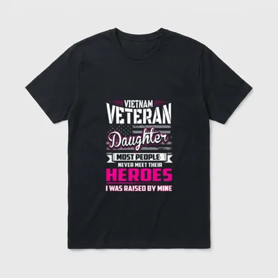 Military Daughter Pride T-Shirt – Classic T-Shirt in Black