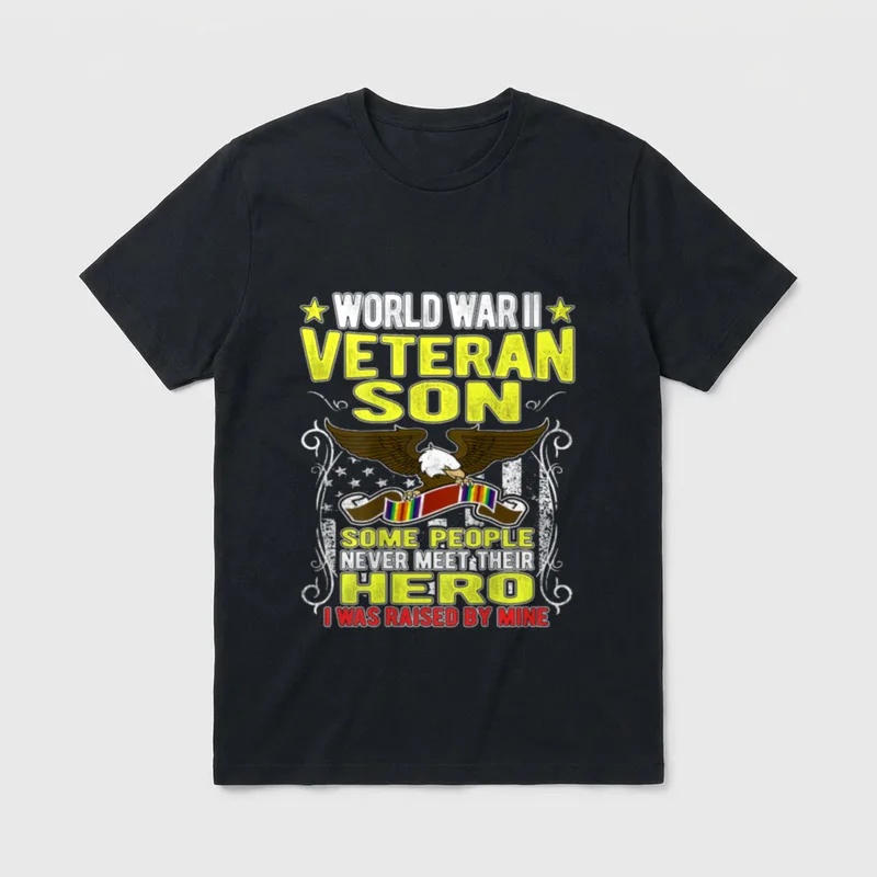 Proud Military Son T-Shirt – Classic T-Shirt in Black