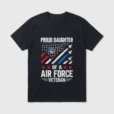 Air Force Veteran's Daughter T-Shirt – Classic T-Shirt in Black