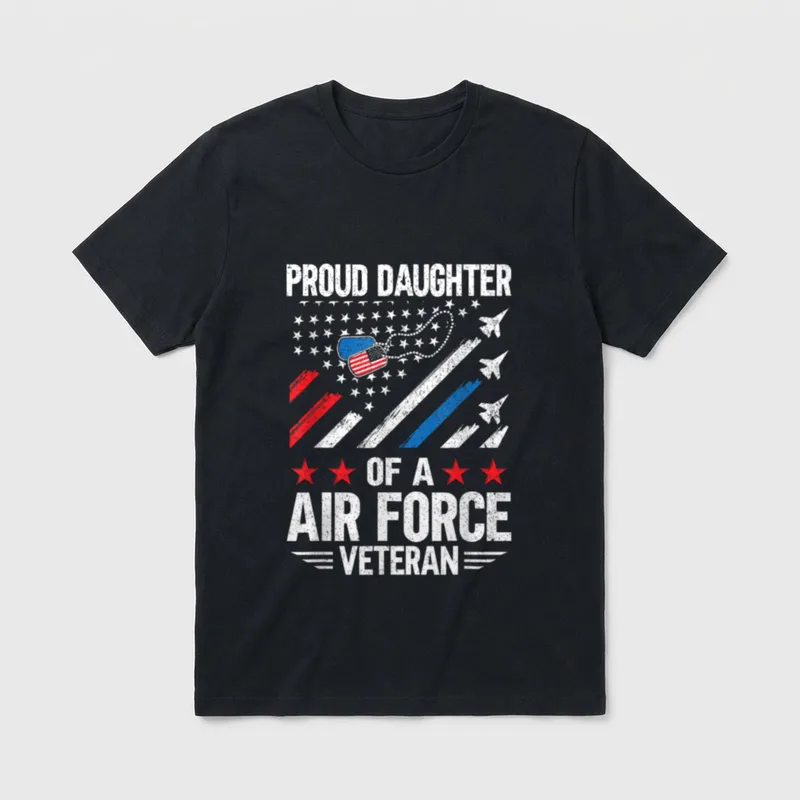 Air Force Veteran's Daughter T-Shirt – Classic T-Shirt in Black