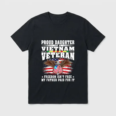 Military Daughter Freedom T-Shirt – Classic T-Shirt in Black