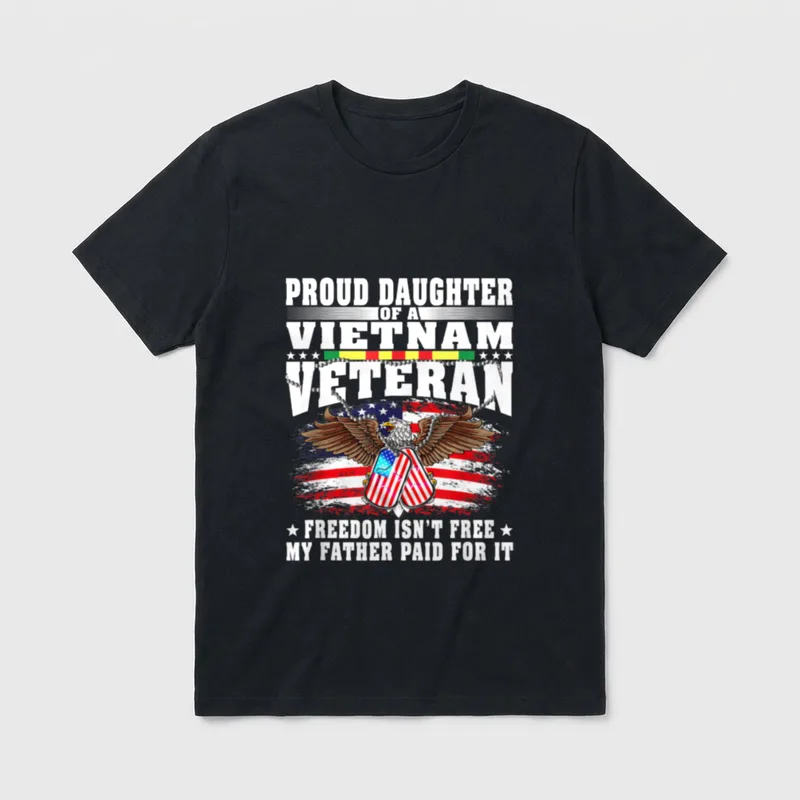 Military Daughter Freedom T-Shirt – Classic T-Shirt in Black