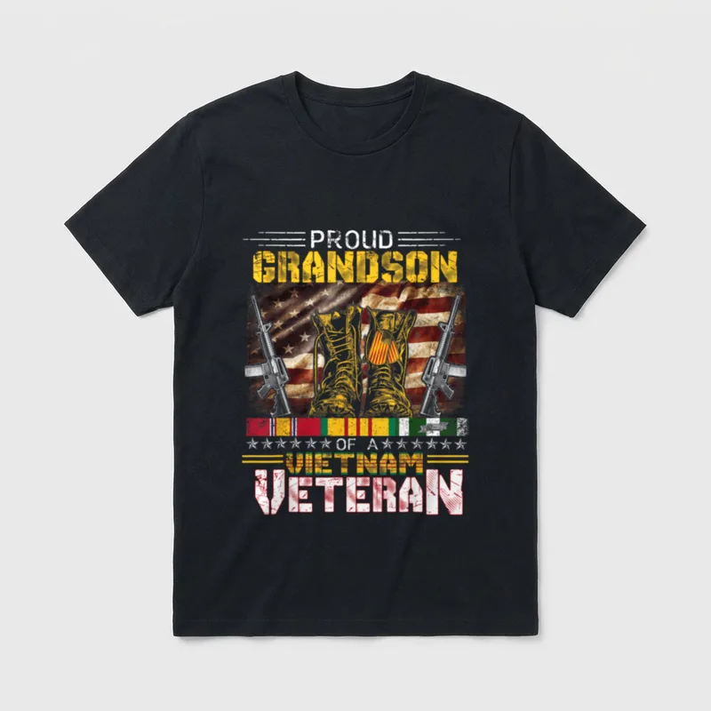 Vietnam Veteran Grandson T-Shirt – Classic T-Shirt in Black