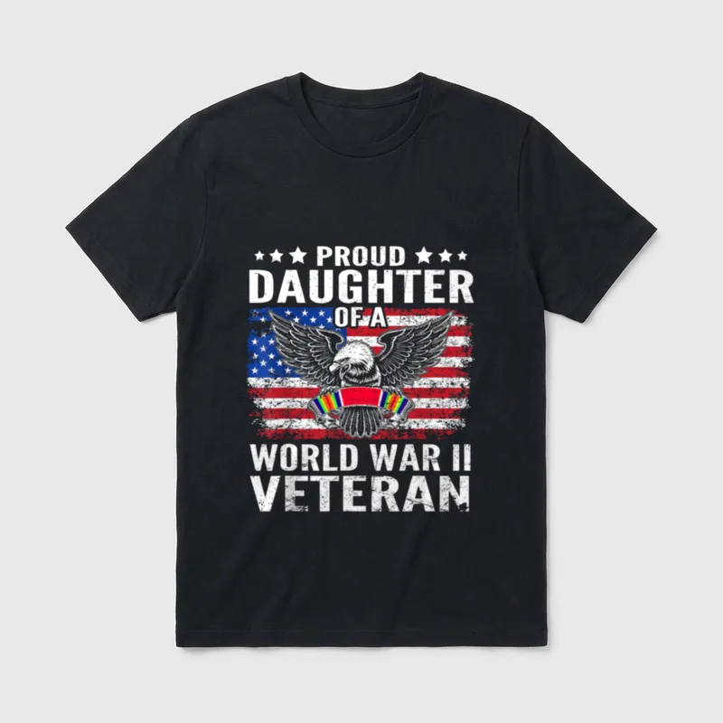 Military Daughter Patriotic T-Shirt – Classic T-Shirt in Black