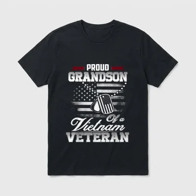 Military Grandpa Grandson T-Shirt – Classic T-Shirt in Black