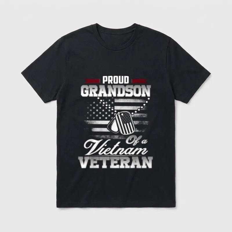 Military Grandpa Grandson T-Shirt – Classic T-Shirt in Black