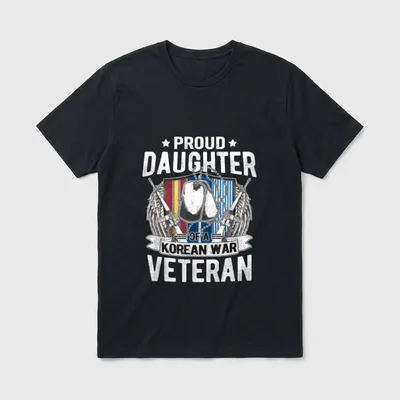 Proud Military Family Daughter T-Shirt – Classic T-Shirt in Black