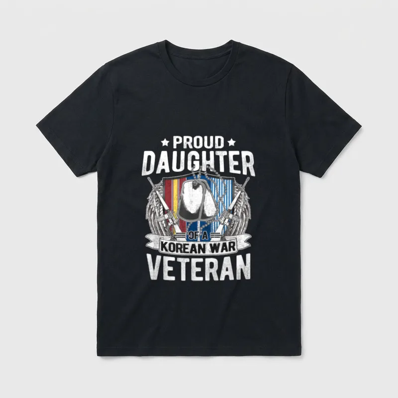 Proud Military Family Daughter T-Shirt – Classic T-Shirt in Black