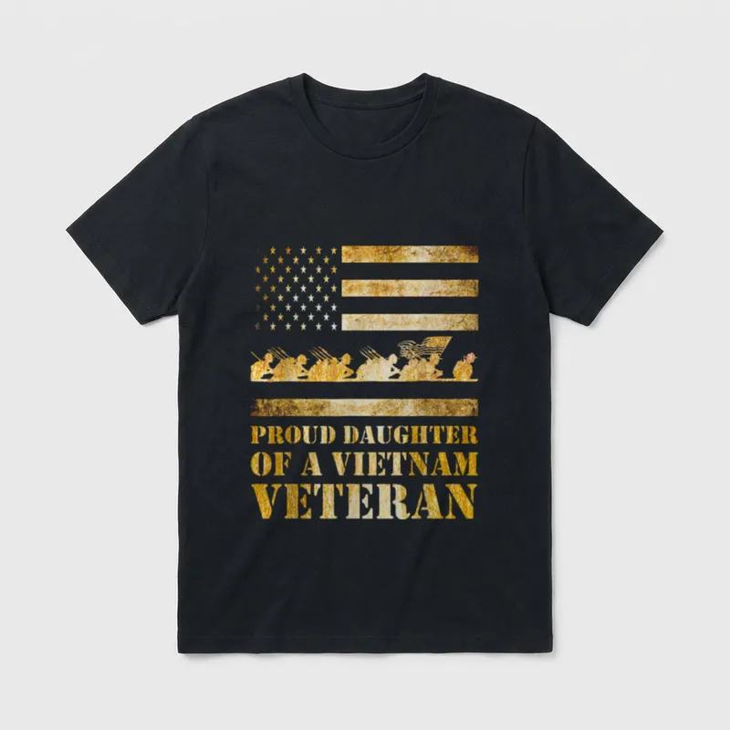 Proud Daughter Of A Vietnam T-Shirt – Classic T-Shirt in Black