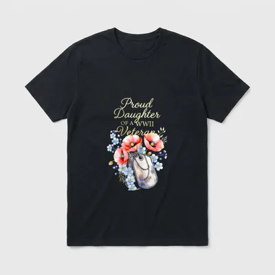WWII Veteran Family Patriotic T-Shirt – Classic T-Shirt in Black