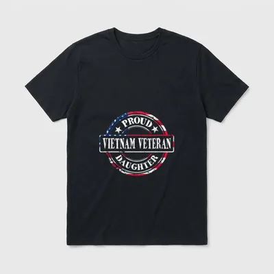 Military Family Patriotic Daughter T-Shirt – Classic T-Shirt in Black