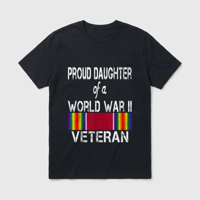 WWII Veteran's Daughter Military T-Shirt – Classic T-Shirt in Black