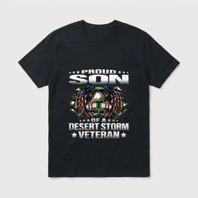 Proud Son Desert Storm Veteran T-Shirt – Classic T-Shirt in Black